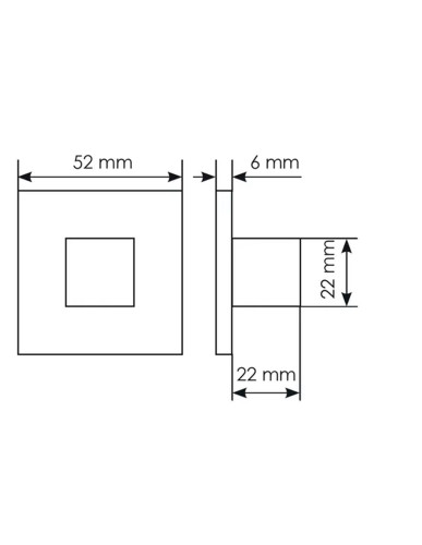 Rozeta WC Morelli nuanta super crom satinat 2