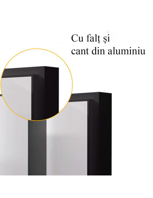 Ușă filomuro ALUM WOOD Blk (cant...